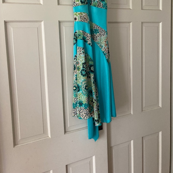 LOVE TEASE Halter Top v-neck Asymmetrical Backless Dress  SZ S - Picture 2 of 15